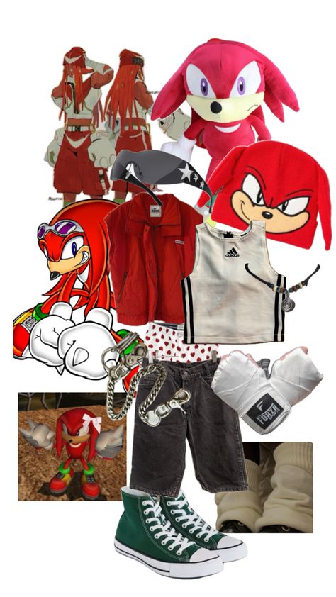 Knuckles costume Sonic outfit Halloween costume Knuckles Cosplay, Knuckles Costume, Sonic The Hedgehog Costume, Sonic Costume, Alt Outfits, Body Reference Drawing, Diy Fashion Clothing, Group Costumes, Body Reference