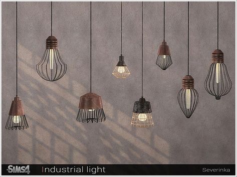 Severinka_'s Industrial light set Sims 4 Cottage, Sims 2 Cc, Ceiling Wallpaper, Industrial Light, Sims 4 Mm, Sims 4 Update, Sims 4 Cc Furniture, Sims 4 Build, Sims Community