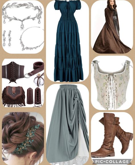 Mid Evil Times Outfits, Ren Faire Apothecary, Comfortable Ren Faire Outfit, Ren Fest Costumes Women Shoes, Ren Fest Cosplay, Blue Renfaire Outfit, Teal Pirate Outfit, Warrior Princess Ren Faire, Rennisance Faire Costumes Women