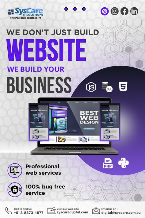 web design, web development, web desin agency, eb Design and Development Service Website Design Creative Ads, Web Development Creative Ads, Website Development Creative Ads, Creative Design Ideas, Education Post, Build A Website, Digital Web, Business Portfolio, Web Design And Development