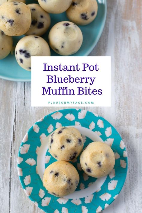 Instant Pot Blueberry Muffin Bites are easy to make and a great snack for the kids. French Toast Bites Instant Pot, Instant Pot Egg Bites Silicone Recipes, Instant Pot Pancake Bites, Silicone Molds Recipes, Muffin Bites, Blueberry Bites, Mold Recipes, Mini Blueberry Muffins, Blueberry Muffin Mix