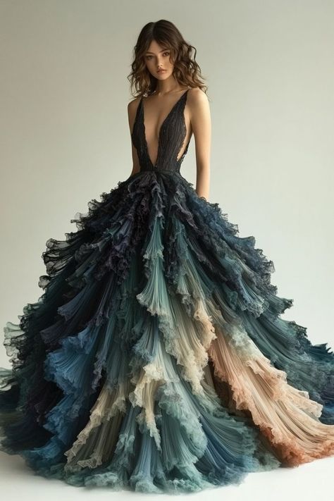 Elven Ball Gown, Ball Gown Aesthetic, Aline Dresses, Gown Aesthetic, Gothic Wedding Dress, Wedding Dress Patterns, Fairytale Fashion, Fantasy Dresses, Fantasy Gowns