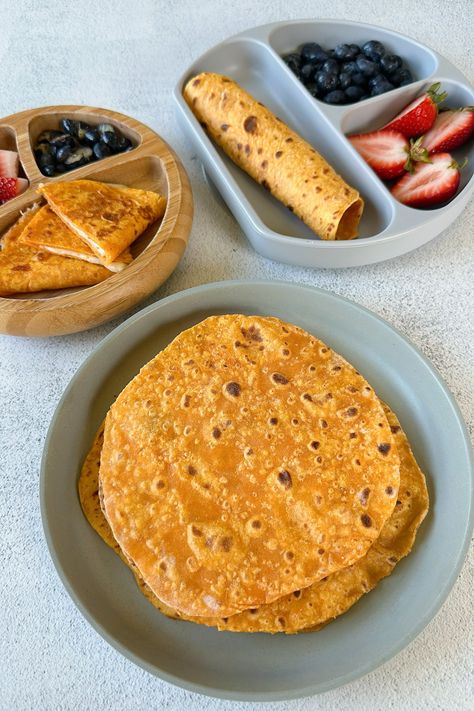 Sweet Potato Tortillas Sweet Potato Tortillas, Tiny Bellies, Sweet Potato Patties, Plated Food, Sweet Potato Fritters, Easy Baby Food Recipes, Sweet Potato Waffles, Weaning Recipes, Baby Foods