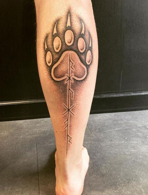 Bear claw lifeline tattoo Mama Bear Paw Tattoo, Bearclaw Tattoos, Dog Hunting Tattoo, Indian Bear Tattoo, Grizzly Bear Tattoos For Men, Feminine Bear Tattoo, Wolf Paw Tattoo, Bear Tattoos For Men, Bear Paw Tattoo