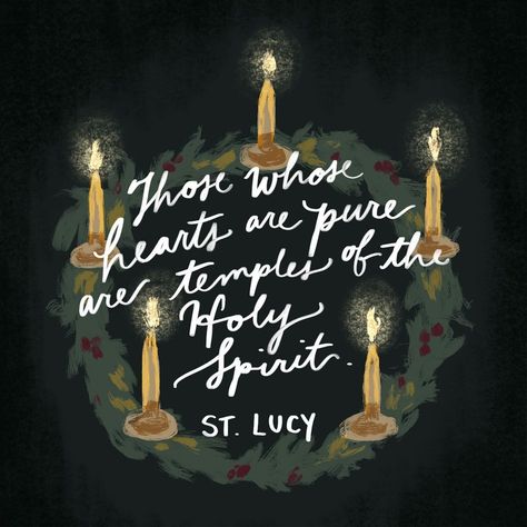 Father Ian VanHeusen on Instagram: “Ask St. Lucy to light the way for your loved ones who are living in darkness. May she help them to see the glory of God. #FeastDay⁠ ⁠ ⁠ .⁠…” Third Sunday Of Advent, St Lucia Day, Saint Lucy, Christian History, Catholic Quotes, St Lucia, Blessed Mother, Christmas Quotes, Catholic Faith