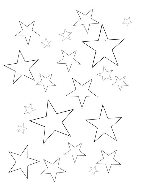 Star Tattoo Outline Design, Star Tattoo Outline, Easy Tattoo Stencil Outline, Stars Tattoo Stencil, Stars And Clouds Tattoo, Star Outline Tattoo, Star Tattoo Stencil, Stars Stencil, Waterfall Drawing