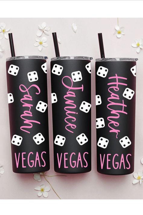 Vacation Cups, Vegas Girls Trip, Vegas Bachelorette Party, Vegas Bachelorette, Vegas Vacation, Vegas Trip, Travel Tumbler, Party Cups, Drinking Cup