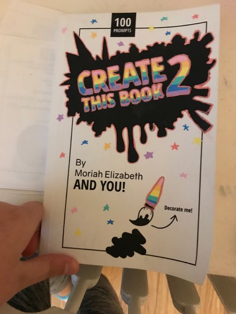 Create This Book Moriah Elizabeth Cover, Create This Book 2 Cover Ideas, Create This Book Cover Ideas Moriah Elizabeth, Moriah Elizabeth, Tiktok Art, Create This Book, Print Outs, Wreck This Journal, Cover Ideas