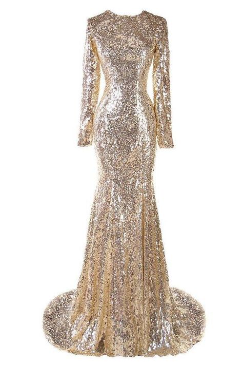 Long Silver Sequin Dress, Gold Long Sleeve Dress, Long Sleeve Mermaid Dress, Patiala Dress, Silver Dresses, Sparkle Gown, Dresses Amazon, Mermaid Maxi Dress, Mermaid Bridesmaid