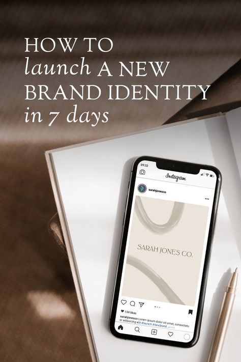 How to launch a new brand identity in 7 days Rebrand Instagram Post, Rebranding Fashion Brand, Rebranding Instagram Post, How To Announce Rebranding, Launching A Brand, Instagram Brand Launch, Rebrand Launch Ideas, Launch Brand Instagram, Launching Product Ideas