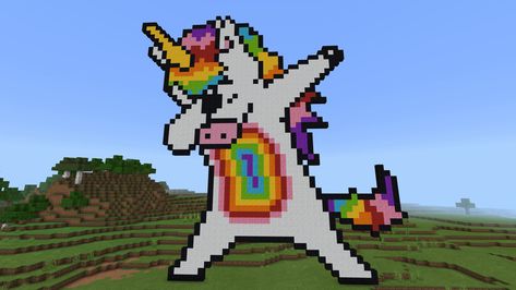 Minecraft pixel art Minecraft Pixel Art, Minecraft Builds, Rainbow Unicorn, Bart Simpson, Pixel Art, Minecraft, Rainbow, Fictional Characters, Art