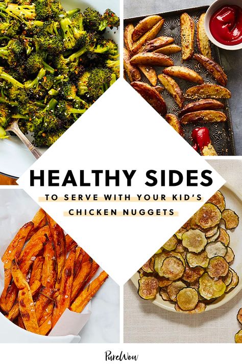 26 Healthy Sides to Serve with Your Kid’s Chicken Nuggets #purewow #side dish #parenting #recipe #main course #kids #family #cooking #food Chicken Nuggets And Sides, Chicken Nuggets Side Dish, Healthy Sides For Chicken, Grilled Chicken Sides, Kids Chicken Nuggets, Kid Friendly Side Dishes, Encanto Birthday Party, Healthy Chicken Nuggets, Family Madrigal