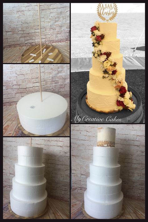 My dummy wedding cake 🍰 Styrofoam Wedding Cake Diy, Dummy Wedding Cakes, Dummy Wedding Cake Diy, Foam Cake Decoration, Dummy Cake Wedding, Dummy Cake Designs, Styrofoam Wedding Cake, Diy Fake Wedding Cake, Fake Wedding Cake Ideas