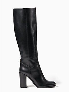 baina boots by kate spade new york Tall Boots Outfit, Black Knee Boots, Adidas Boots, Black Boots Outfit, High Heel Boots Knee, Tall Leather Boots, Knee High Leather Boots, Gorgeous Shoes, Shoe Show