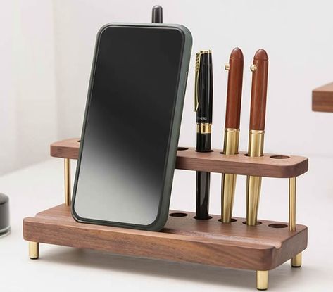 Wooden Pencil Box, Wood Pen Holder, Wood Phone Holder, Wood Pencil Holder, Wooden Pen Holder, Desk Phone Holder, Wooden Desk Organizer, Modern Cupboard Design, Unique Pens