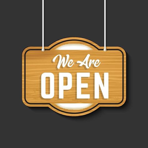 we are open sign template We Are Open Sign, Real Estate Marketing Quotes, Open Sign, Open Signs, We Are Open, Sign Templates, Work Space, Vector Art, Vector Free