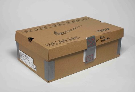 Bricolage Nike box by Tom Sachs Shoe Box Design, Cultural Design, Tom Sachs, Limited Edition Packaging, Nike Design, Craft Packaging, Brand Strategist, Box Packaging Design, Retail Store Design