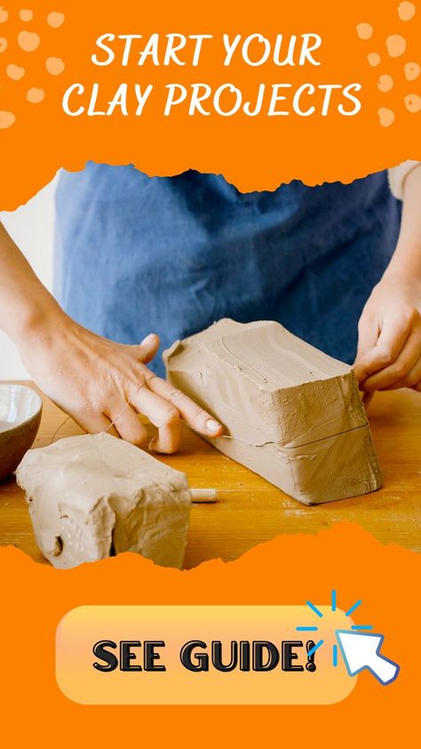 Start Your Clay Projects Beginning Clay, Working With Clay For Beginners, How To Make Ceramics At Home, How To Make Ceramic, Working With Clay, Beginner Pottery, Artist Business, Clay Sculpture, Diy Art Painting