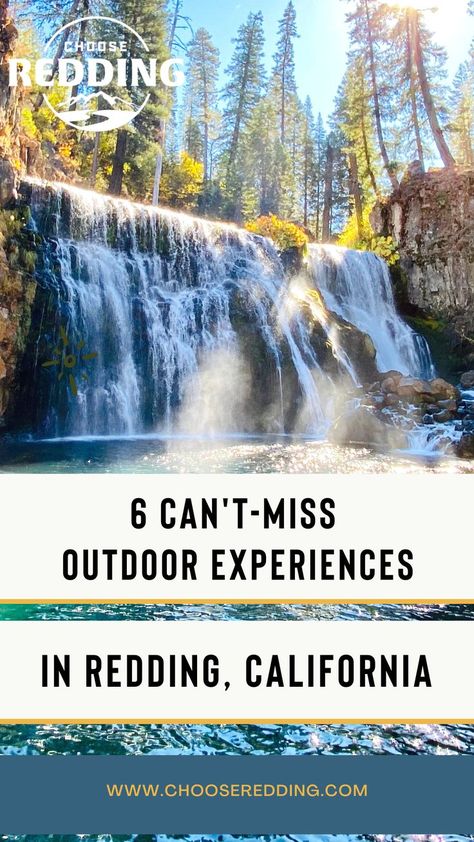 Redding is an epicenter of outdoor adventure and here’s our list of six of the best experiences that you don’t want to miss. Lake Shasta Caverns, Lake Shasta, Burney Falls, Redding California, Chasing Waterfalls, Outdoor Adventure, Niagara Falls, State Parks, Things To Do