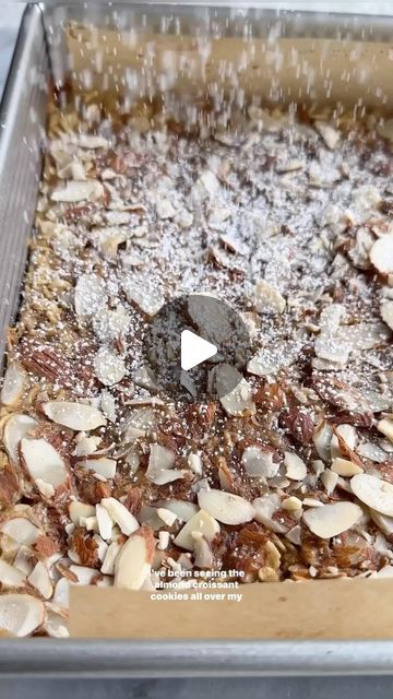 FUNQUICKBITES on Instagram: "Almond Crossaint Baked Oatmeal* aka a creamy almondy oat base topped with a crisp almond topping, sliced almonds, & a dusting of powdered sugar. You absolutely need this in your breakfast rotation 👀

* 	1 medium ripe banana
* 	2 cups non-dairy milk
* 	¼ cup maple syrup
* 	1 tbsp brown sugar
* 	1 tsp vanilla extract
* 	¼ tsp almond extract
* 	2 ½ cups old-fashioned rolled oats
* 	½ tsp baking powder
* 	¼ tsp salt
* 
* 	Almond Topping
* 	⅓ cup almond butter
* 	½ tsp almond extract
* 	2 tbsp maple syrup
* 	⅓ cup sliced almonds
* 	Powdered sugar, for dusting
* 
* 	Preheat oven to 350°F. Grease 8×8” baking dish if not non-stick.
* 
* 	In a large bowl, mash banana until smooth (a few small lumps remaining is ok). Whisk in milk, maple syrup, brown sugar, vanilla and Almond Crossaint, Non Dairy Milk, Almond Croissant, Almond Powder, Non-dairy Milk, Almond Extract, Baked Oats, Banana Oatmeal, Baked Oatmeal