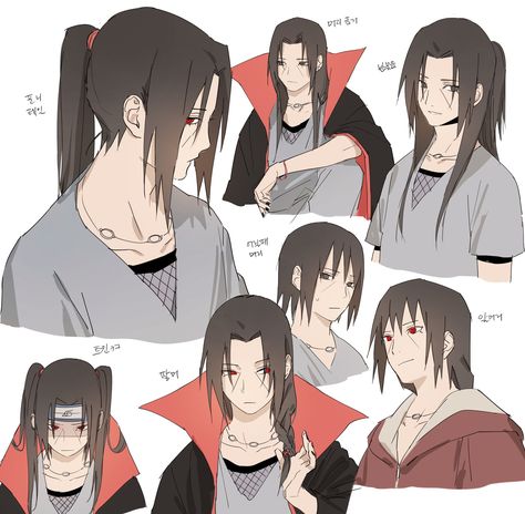 Itachi Hair, Itachi Akatsuki, Menma Uzumaki, Sasuke And Itachi, Itachi Uchiha Art, Kushina Uzumaki, Naruto Fan Art, Naruto Sasuke Sakura, Naruto Comic