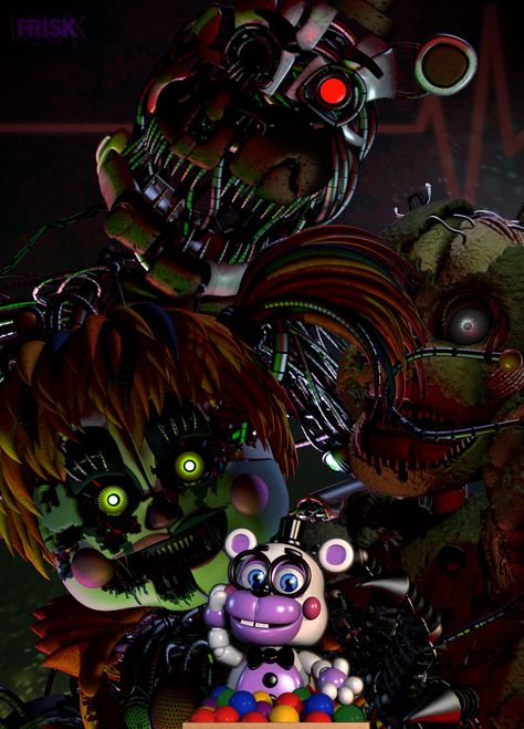 [SFM] TOGETHER AGAIN by FriskYT on DeviantArt Fnaf 6 Characters, Fnaf Profile Pic, Fnaf 6 Fanart, Fnaf Pizzeria, Fnaf Pictures, Fnaf Freddy Fazbear, Fnaf Baby, Android Wallpaper Art, Scary Gif