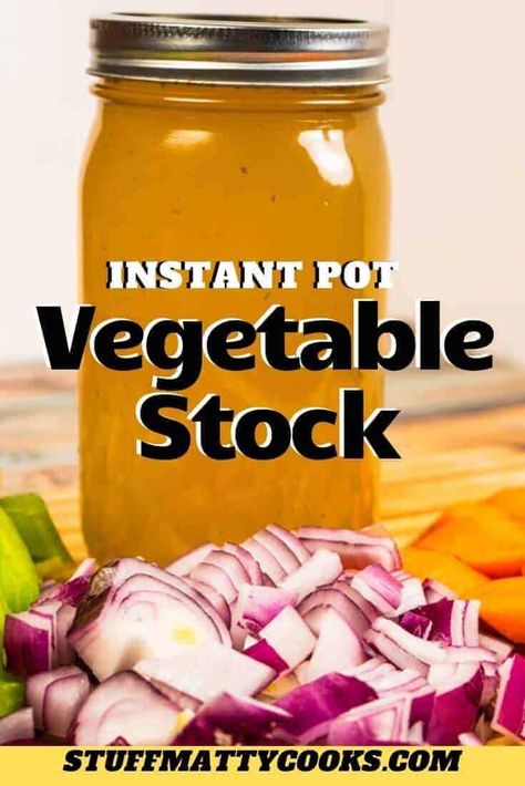 Instant Pot Vegetable Broth is easy to make in your instant pot and super flavorful. You can use it in soups and stews. #instantpotvegetablebroth #instantpotvegetablestock #stuffmattycooks Lent Meals, Bone Broth Instant Pot, Recipes With Vegetable Broth, Homemade Broth, Homemade Vegetable Broth, Healthy Instant Pot, Vegetable Scraps, Stock Recipes, Veggie Stock