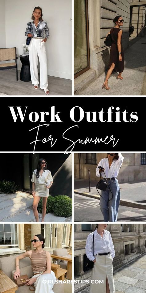 Hot Summer Work Outfits Office Casual, Office Outfit Hot Weather, Work Outfits For Hot Weather, Hot Summer Office Outfit, Work Summer Outfits The Office, Hot Weather Business Casual, Summer Professional Outfit Work Attire, Hot Weather Outfits Work, Hot Weather Office Outfits