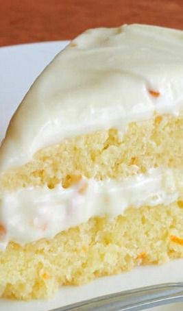 Orange Buttermilk Cake with Orange Cream Cheese Frosting Recipe Orange Buttermilk Cake, Orange Cream Cheese Frosting, Cake Orange, Orange Cream Cheese, A Slice Of Cake, Buttermilk Cake, Coconut Dessert, Slice Of Cake, Cream Cheese Frosting Recipe