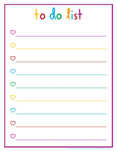 Colorful Printable Daily Checklist for Keeping Up With Stuff Cute To Do List Ideas, Cute Checklist Template, To Do List Cute Note, To Do List Kids, To Do List For Kids, Daily Checklist Template, To Do List Ideas, To Do List Template, Keeping Kids Busy