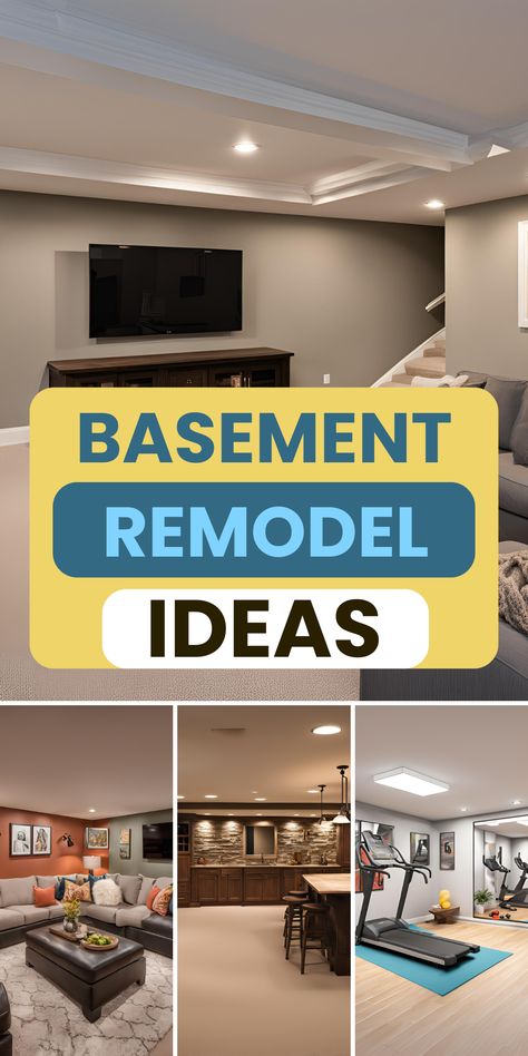 Are you looking for bright and fun basement remodeling ideas? Basements often don’t get used much, but they can become helpful, stylish, and valuable parts of your home with the right changes. Whether you want a cozy place to relax, a workspace, or a fun area for entertainment, fixing up your basement can improve your home. Basement Colors Ideas, Fun Basement, Stairway Storage, Basement Refresh, Building A Basement, Basement Colors, Basement Remodel Ideas, Basement Lighting, Add Value To Your Home