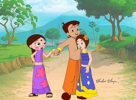 Chota bheem recently married indumati but chutki loves him and every time bheem with her as a love or  best friend but bhem used chutki. We need justice for chutki . Chutki From Chhota Bheem, Indumati Bheem, Chotta Bheem Chutki, Chota Bheem Wallpapers, Chota Bheem Characters, Bheem Drawing, Bheem Cartoon, Chotta Bheem, Chota Bheem