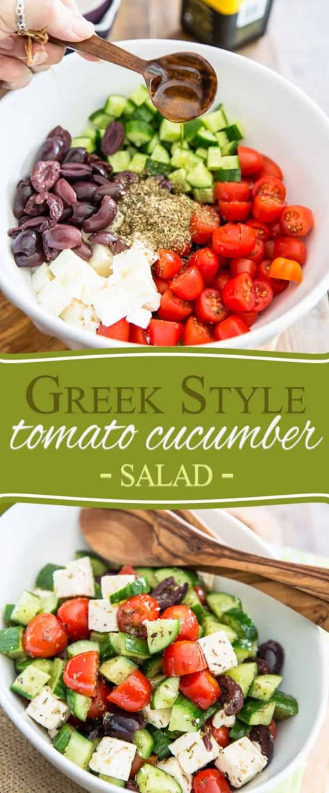 Greek Cucumber, The Best Cauliflower, Greek Cucumber Salad, Flexitarian Recipes, Tomato Cucumber Salad, Cauliflower Mash, Flexitarian Diet, Plant Based Recipes Easy, Greek Salad Recipes