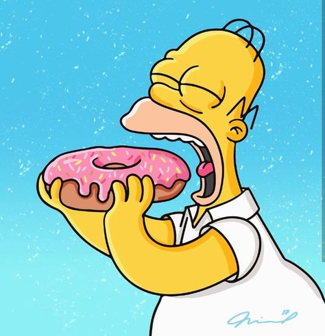 Homer, The Simpsons Homer Simpson Drawing, Homer Simpson Donut, Homer Donut, Homer Simpson Donuts, Simpsons Donut, Comic Book Guy, Simpson Wallpaper Iphone, Simpsons Drawings, Simpsons Characters