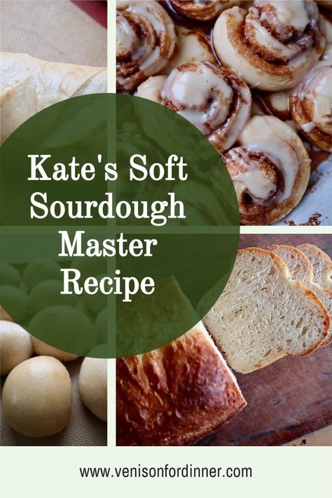 Kate's Soft Sourdough Master Recipe - Venison for Dinner Venison For Dinner, Soft Sourdough Bread, Sourdough Sandwich Bread Recipe, Sourdough Breads, Sourdough Biscuits, Sourdough Bread Sandwiches, Dough Starter, Sourdough Starter Discard Recipe, Sourdough Sandwich