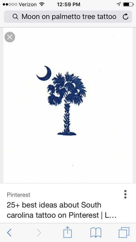 South Carolina Tattoo Ideas, South Carolina Tattoo, Carolina Tattoo, South Carolina Flag, Palmetto Tree, Travel Tattoos, Fine Line Tattoo, Line Tattoo, Tree Tattoo