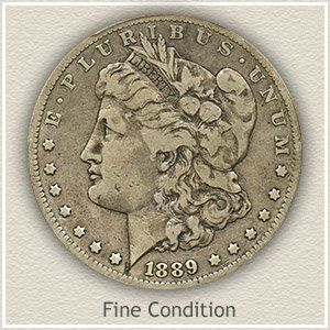 1889 Morgan Silver Dollar Fine Condition Silver Dollar Value, Carson City, Morgan Silver Dollar, Silver Dollar, Silver