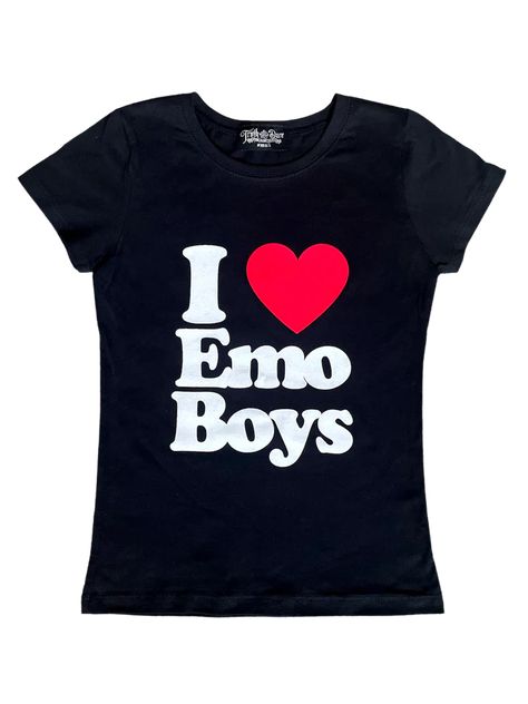 I Heart Emo Boys, I Heart Emo, Emo Accessories, Emo Shirts, Funky Shirts, Oc Stuff, Truth Or Dare, Downtown Outfits, Aesthetic Grunge Outfit