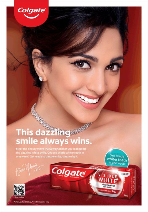 colgate-this-dazzling-smile-always-wins-ad-bombay-times-09-01-2021 Toothpaste Poster Design, Colgate Advertisement, Toothpaste Ads, Close Up Toothpaste, Oral Care Products, Strong Teeth, Colgate Toothpaste, Dental Aesthetics, Design Campaign