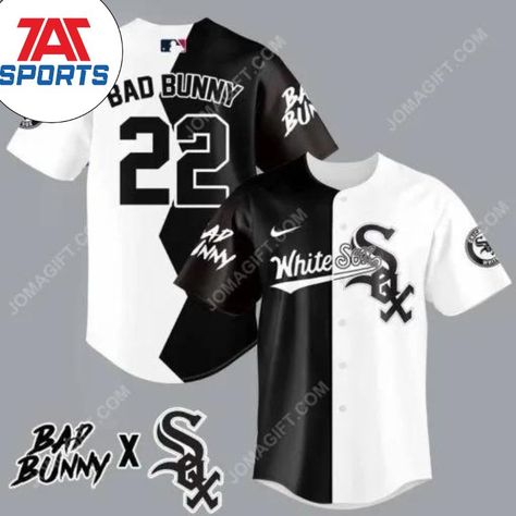 MLB Chicago White Sox Bad Bunny 22 Baseball Jersey, White Sox Pullover Jersey Check more at https://baseballgiftlove.com/product/mlb-chicago-white-sox-bad-bunny-22-baseball-jersey/ Chicago White Sox Baseball, Jersey Numbers, White Sox Baseball, Baseball Uniforms, Braves Baseball, Custom Baseball Jersey, Baseball Jersey Shirt, Dodgers Baseball, Play Baseball