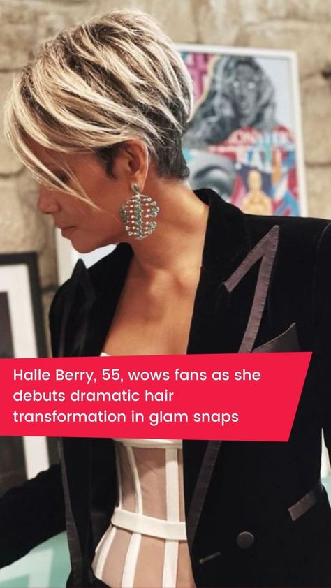 Halle Berry Hair 2023, Hallie Berry Hairstyles Short, Hale Berry Short Hair, Hally Berry Short Hair Pixie Cuts, Halle Berry Short Hair Pixie Cuts, Halle Berry Blonde Hair, Hailey Berry Short Hair, Haley Berry Short Hair, Halle Berry Pixie Haircut