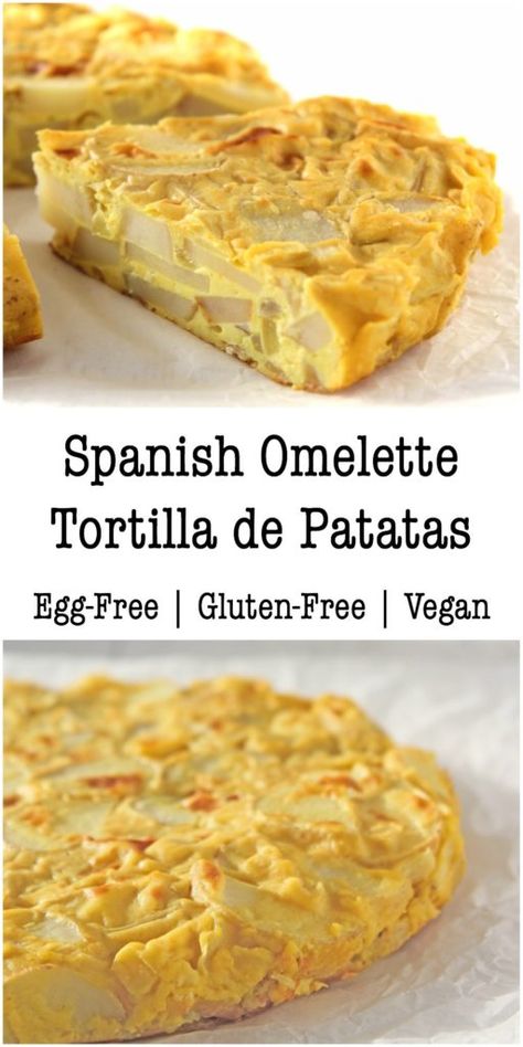 Vegan Spanish Tortilla, Potato Vegan Recipes, Vegan Spanish Recipes, Spanish Omelet, Omelette Tortilla, Potato Omelette, Omelette Recipes, Baked Omelette, Vegan Omelette