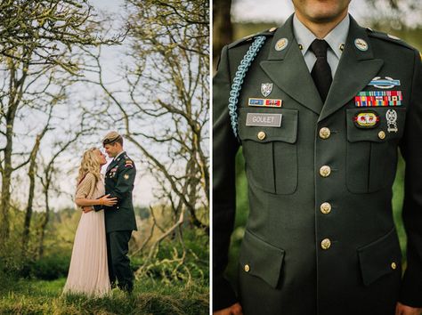 Military Love Shoot: Meggan + Justin Ranger Ball Army Dress, Army Dress Uniform Wedding, Army Uniform Wedding, Army Wedding Colors, Deployment Pictures, Military Wedding Army, Justin Sweet, Military Couple Photography, Army Dress Uniform