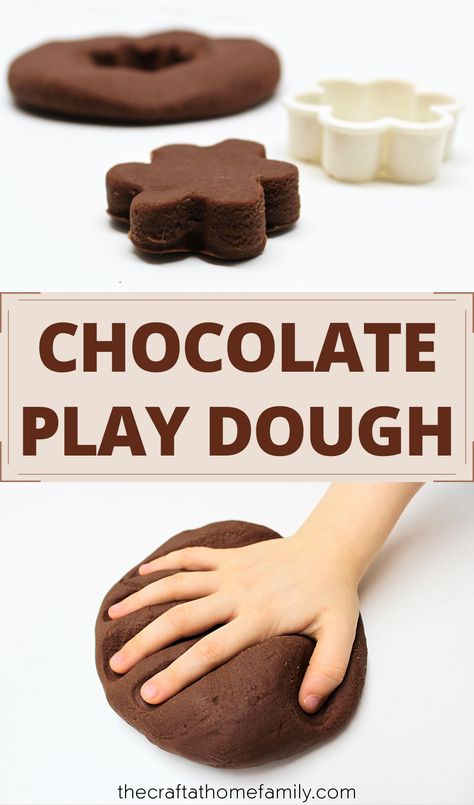 Making your own play dough at home is both easy and cost-effective! This DIY chocolate-scented play dough smells incredible, and because it’s made from common pantry ingredients, it’s perfectly safe for little ones who like to put everything in their mouths. Homemade play dough is way softer than the store-bought kind, and it lasts for months when properly stored. You’ll never want to buy play dough again! Follow this easy recipe to learn how to make taste-safe chocolate play dough at home! Chocolate Playdough Recipe, Flisat Activities, Chocolate Play Dough Recipe, Chocolate Play Dough, Playdough Slime, Easy Homemade Playdough Recipe, Scented Play Dough, Play Dough Recipe, Homemade Playdough Recipe