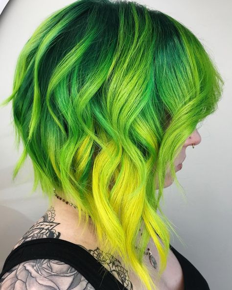 If I told you I made this babes hair Green and yellow so we could make her hair magenta orange and yellow next can you tell me why?! I’d… Yellow Hair Ideas, Teal Ombre Hair, Yellow Hair Color, Peinados Hair Styles, Creative Hair Color, Tell Me Why, Teal Hair, Bright Hair, Haircuts For Medium Hair