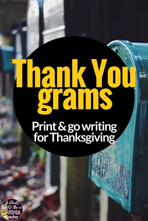 A FREE Thanksgiving writing activity teachers can use as a center, fast finisher, writing lesson, or holiday activity for the month of November. Thank-You-Grams are a perfect fit for the days and weeks leading up to Thanksgiving! Keep those students engaged with meaningful writing all the way up to Thanksgiving Break! #education #writing #Thanksgiving #freebies Meaningful Writing, Thanksgiving Writing Activity, Thanksgiving Board, November Classroom, November Ideas, Thanksgiving Writing, Thanksgiving Classroom, Elementary Curriculum, November Activities