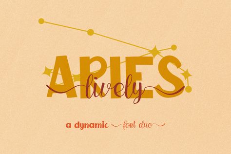 Lively Aries Duo consists of two fonts (script and display) designed to complement each other perfectly. Together or apart, the fonts are ideal for adding a chic and cheery touch to your crafts. Try before you buy Lively Aries font for iOS, Android, macOS, or Windows for free, or you can download the full version […] The post Lively Aries Duo Font appeared first on FreeFontDL. Aries Font, Sweet Vibes, Cold Hands Warm Heart, Fonts Script, Commercial Fonts, Font Names, Font Generator, Display Design, Elegant Invitations