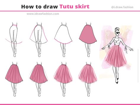 how to draw a tutu skirt by Teya Bozhilova – How to draw a tutu skirt Draw Skirt, Drawing Skirt, Vent Drawing, How To Draw Clothes, Mannequin Drawing, Skirt Drawing, I Draw Fashion, Fashion Mannequin, Cloth Ideas