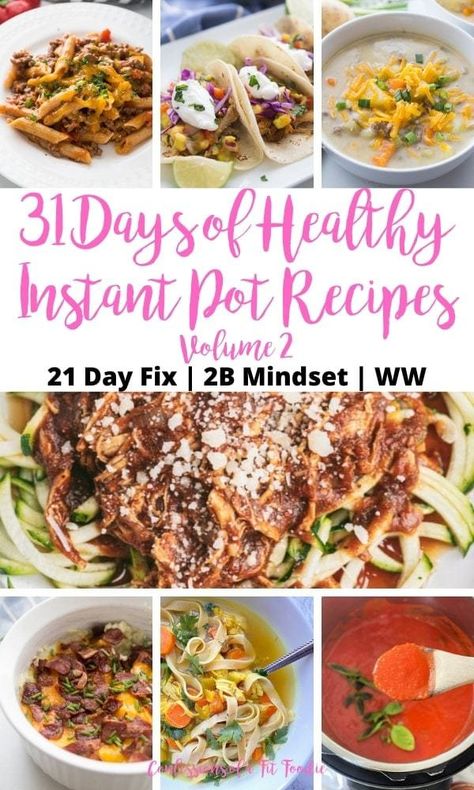 Looking for Healthy Instant Pot Recipes?  Here's a whole month's worth of Healthy Instant Pot Dinners gathered and ready for you to try.  They are perfect for the anyone looking for a healthy meal or those following the 21 Day Fix, 2B Mindset, or WW plans. Ww Plans, Pressure Cooker Recipes Healthy, Confessions Of A Fit Foodie, Instapot Recipes Chicken, Healthy Instant Pot, Pot Recipes Healthy, 2b Mindset, Beachbody Recipes, Fresh Tomato Sauce