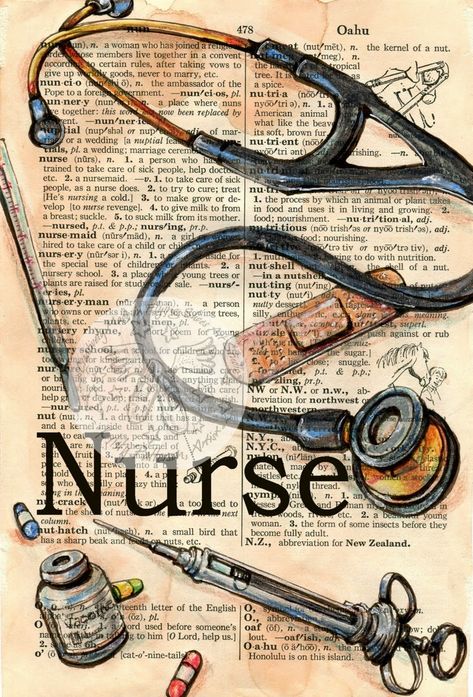 Design Stack: A Blog about Art, Design and Architecture: Dictionary Page Definition Drawings Nurse Equipment, Nursing Wallpaper, Nurses Week Quotes, Nurse Drawing, Muzică Rock, Lpn Schools, Mixed Media Drawing, Media Drawing, Nursing School Motivation